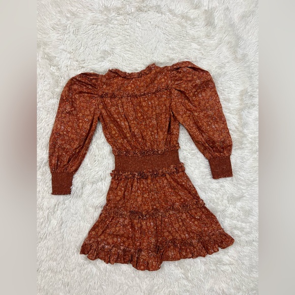 Floral Rust Dress - Picture 2 of 10